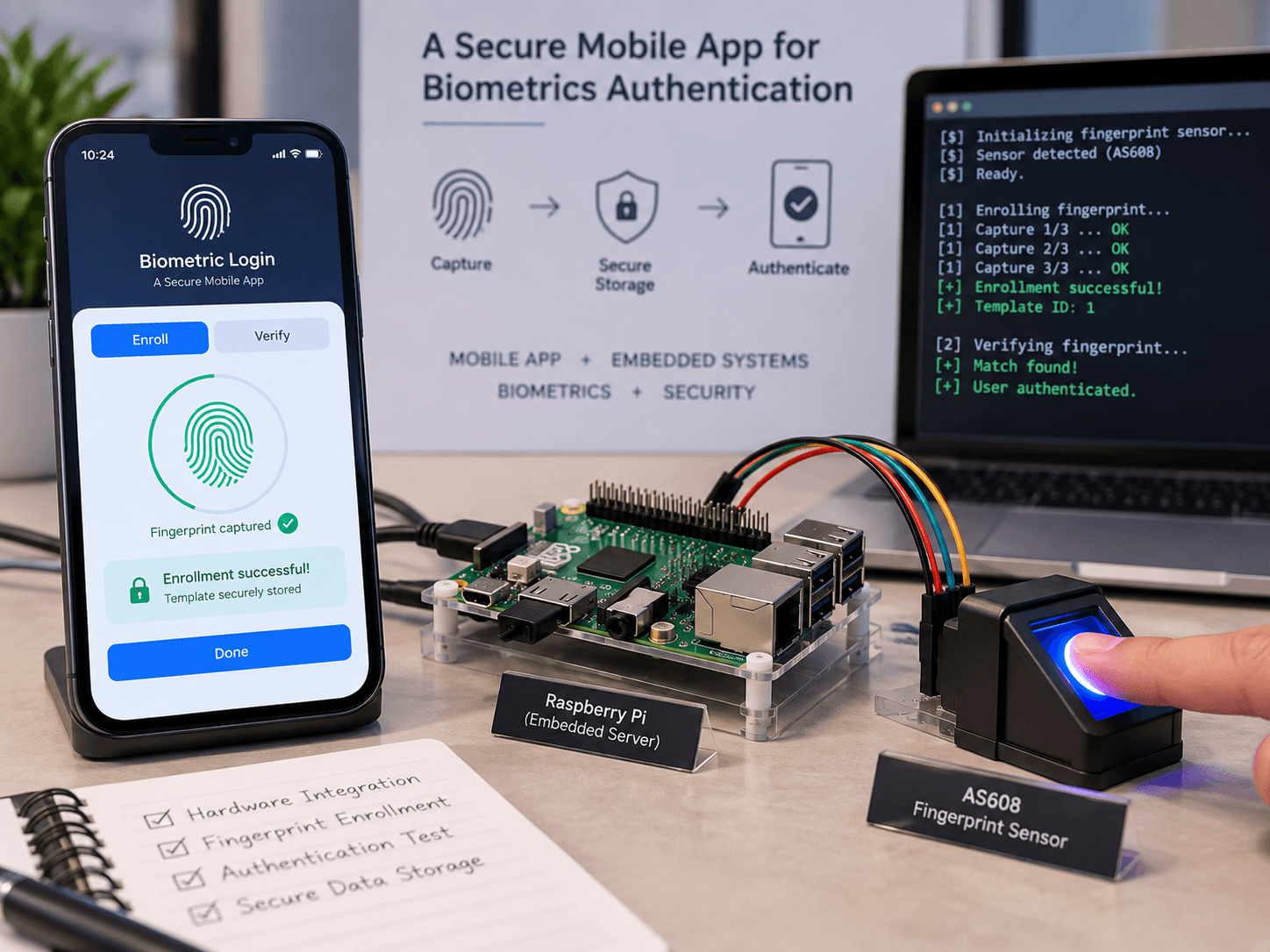 A Secure Mobile App for Biometrics Authentication
